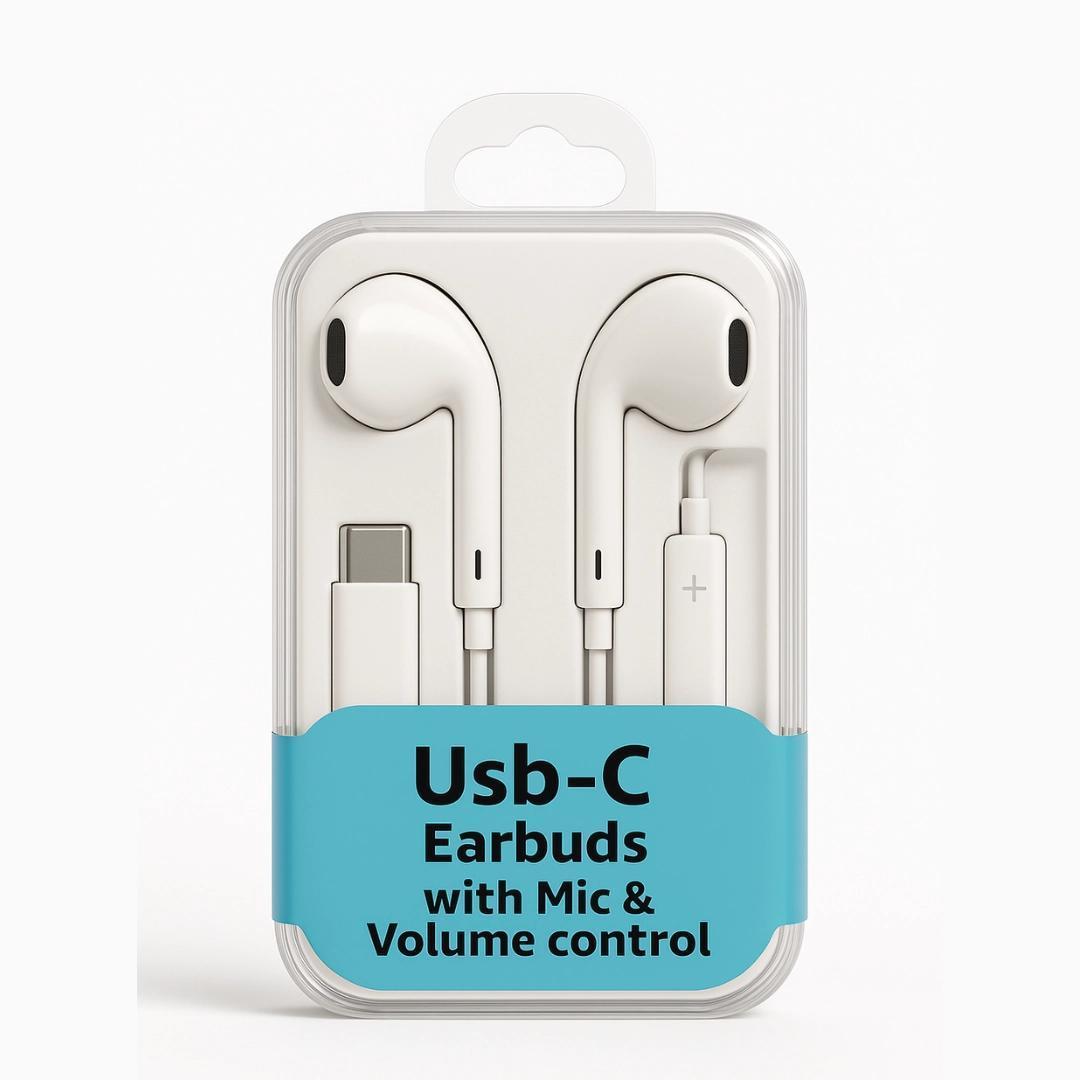 Wired Headphones with USB-C Cable