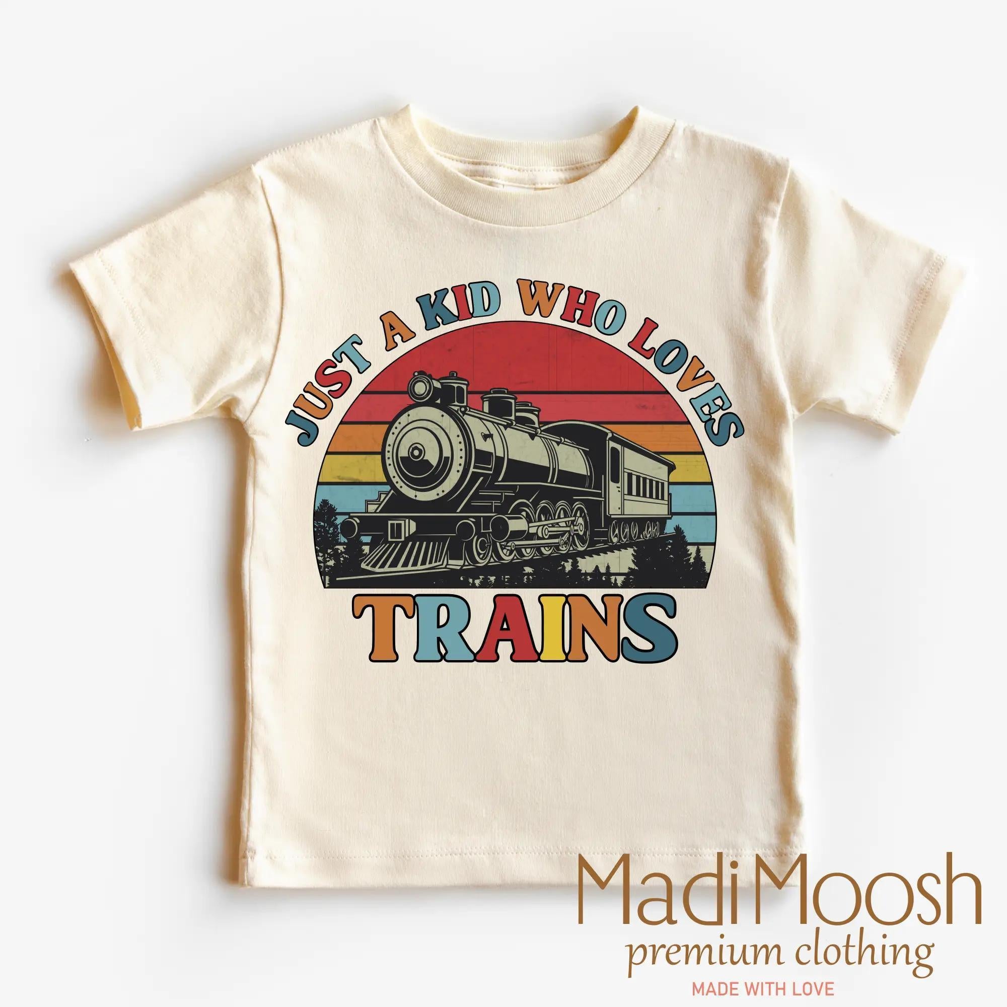 T-Shirt - Just a Kid Who Loves Trains