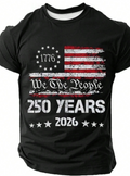 T-Shirt We The People 1776 With Flag 250 Black
