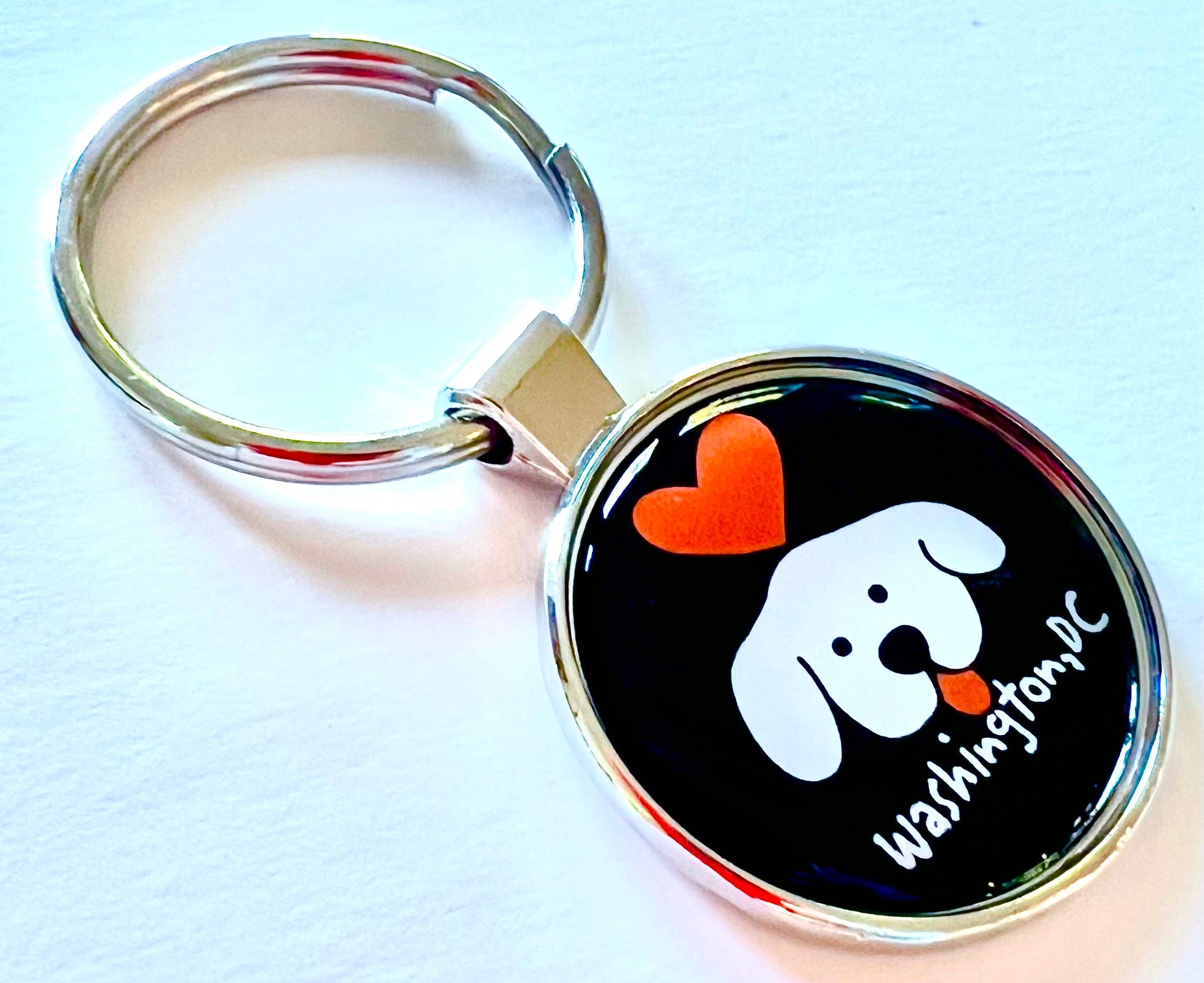 Washington DC Dog Keychain | Washington DC Souvenir Key Ring