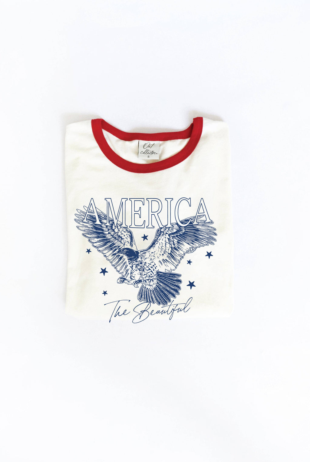 America the Beautiful Ringer Graphic T-Shirt