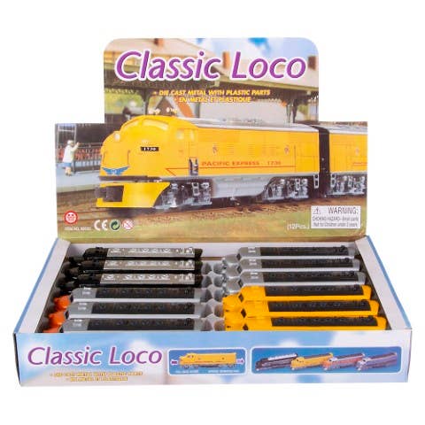 6.5" Diecast Pull Back Classic Loco Diesel Train