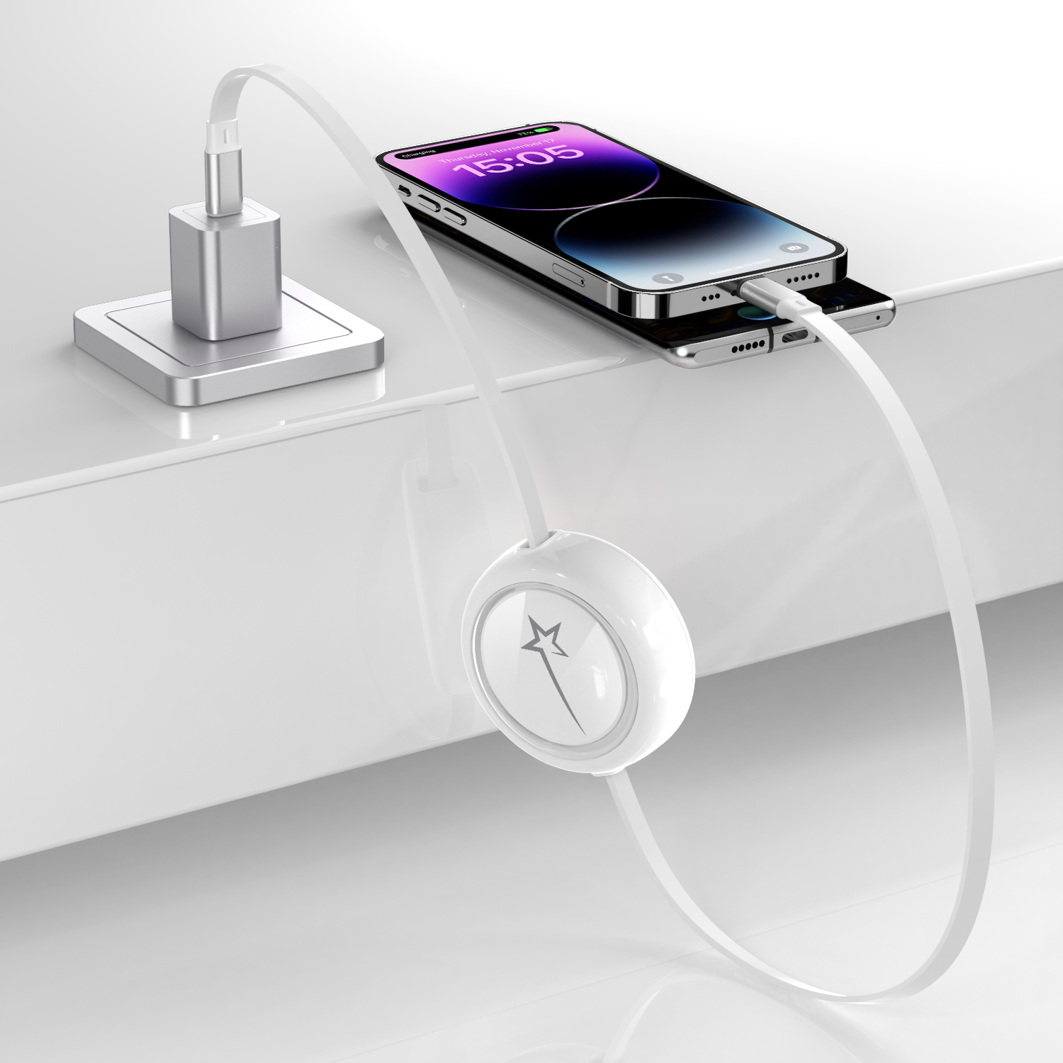 Retractable USB-C 4ft Cable Charger