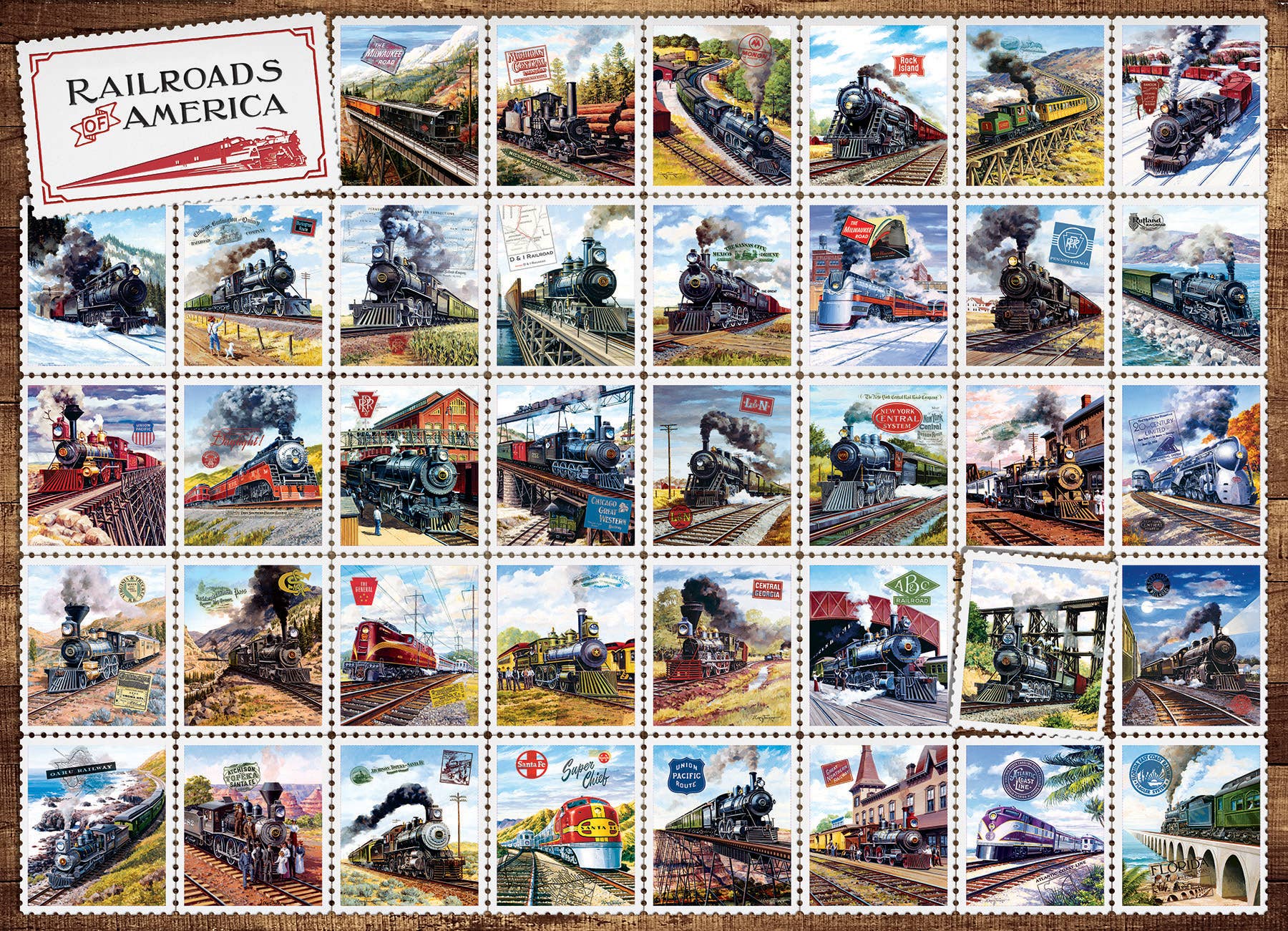 Railroads of America 1000-Piece Puzzle